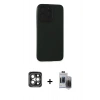 MARSİLYAN™- iPhone 15 Pro Max Kılıf Doruk Asil Koleksiyonu - Siyah Vanessa Magic Hayalet Cam + PVD Metal Kamera Lens - GI