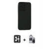 MARSİLYAN™- iPhone 15 Pro Max Kılıf Doruk Asil Koleksiyonu - Siyah Vanessa Magic Hayalet Cam + PVD Metal Kamera Lens - SH