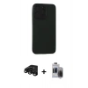 MARSİLYAN™- iPhone 15 Pro Max Kılıf Doruk Asil Koleksiyonu - Siyah Vanessa Magic Hayalet Cam + Siyah Raze Metal Kamera Lens