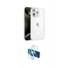 MARSİLYAN™- iPhone 15 Pro Max Kılıf Doruk Doku Özel Seri - Siyah 3D Antistatik Seramik Nano Ekran Koruyucu