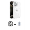 MARSİLYAN™- iPhone 15 Pro Max Kılıf Doruk Doku Özel Seri - Siyah Joko Magic 5D Cam + PVD Metal Kamera Lens - GS