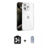 MARSİLYAN™- iPhone 15 Pro Max Kılıf Doruk Doku Özel Seri - Siyah Joko Magic 5D Cam + PVD Metal Kamera Lens - TU