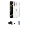 MARSİLYAN™- iPhone 15 Pro Max Kılıf Doruk Doku Özel Seri - Siyah Joko Magic 5D Cam + Raze Metal Kamera Lens - SH