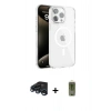 MARSİLYAN™- iPhone 15 Pro Max Kılıf Doruk Doku Özel Seri - Siyah Joko Magic 5D Hayalet Cam + Raze Metal Kamera Lens - LT