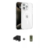 MARSİLYAN™- iPhone 15 Pro Max Kılıf Doruk Doku Özel Seri - Siyah Joko Magic 5D Hayalet Cam + Raze Metal Kamera Lens - SH