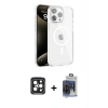 MARSİLYAN™- iPhone 15 Pro Max Kılıf Doruk Doku Özel Seri - Siyah Vanessa Magic Cam + PVD Metal Kamera Lens - SH