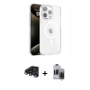 MARSİLYAN™- iPhone 15 Pro Max Kılıf Doruk Doku Özel Seri - Siyah Vanessa Magic Hayalet Cam + Raze Metal Kamera Lens - LT