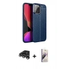 MARSİLYAN™- iPhone 15 Pro Max Kılıf Doruk Klasik Özel Seri - Siyah Bilvis 3D Mat Cam Ekran Koruyucu + Raze Metal Kamera Lens - GS