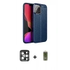 MARSİLYAN™- iPhone 15 Pro Max Kılıf Doruk Klasik Özel Seri - Siyah Joko Magic 5D Hayalet Cam + PVD Metal Kamera Lens - LT