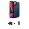 MARSİLYAN™- iPhone 15 Pro Max Kılıf Doruk Klasik Özel Seri - Siyah Joko Magic 5D Hayalet Cam + Raze Metal Kamera Lens - TMGI