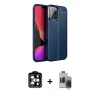MARSİLYAN™- iPhone 15 Pro Max Kılıf Doruk Klasik Özel Seri - Siyah Vanessa Magic Hayalet Cam + PVD Metal Kamera Lens - TU