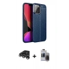 MARSİLYAN™- iPhone 15 Pro Max Kılıf Doruk Klasik Özel Seri - Siyah Vanessa Magic Hayalet Cam + Raze Metal Kamera Lens - GS