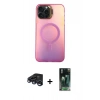 MARSİLYAN™- iPhone 15 Pro Max Kılıf Doruk Klasik Prime - Siyah 360 Mat Full Body Arka Koruyucu + Raze Metal Kamera Lens - LT