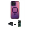 MARSİLYAN™- iPhone 15 Pro Max Kılıf Doruk Klasik Prime - Siyah 360 Mat Full Body Arka Koruyucu + Raze Metal Kamera Lens - LT