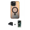 MARSİLYAN™- iPhone 15 Pro Max Kılıf Doruk Klasik Prime - Siyah 360 Mat Full Body Arka Koruyucu + Raze Metal Kamera Lens - LT