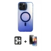 MARSİLYAN™- iPhone 15 Pro Max Kılıf Doruk Klasik Prime - Siyah 3D Antistatik Mat Seramik Nano Ekran Koruyucu + PVD Metal Kamera Lens - GS