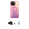 MARSİLYAN™- iPhone 15 Pro Max Kılıf Doruk Klasik Prime - Siyah Bilvis 0.18mm Plus Cam Ekran Koruyucu + Raze Metal Kamera Lens - SH