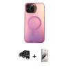 MARSİLYAN™- iPhone 15 Pro Max Kılıf Doruk Klasik Prime - Siyah Bilvis 3D Mat Cam Ekran Koruyucu + Raze Metal Kamera Lens - GS