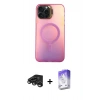 MARSİLYAN™- iPhone 15 Pro Max Kılıf Doruk Klasik Prime - Siyah Bilvis 5in1 3D Magic Cam Ekran Koruyucu + Raze Metal Kamera Lens - TMGI