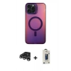 MARSİLYAN™- iPhone 15 Pro Max Kılıf Doruk Klasik Prime - Siyah Bilvis Hayalet Cam Ekran Koruyucu + Raze Metal Kamera Lens - GS