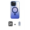 MARSİLYAN™- iPhone 15 Pro Max Kılıf Doruk Klasik Prime - Siyah Joko Magic 5D Cam + PVD Metal Kamera Lens - SH