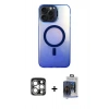 MARSİLYAN™- iPhone 15 Pro Max Kılıf Doruk Klasik Prime - Siyah Vanessa Magic Cam + PVD Metal Kamera Lens - GS