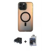 MARSİLYAN™- iPhone 15 Pro Max Kılıf Doruk Klasik Prime - Siyah Vanessa Magic Cam + Raze Metal Kamera Lens - LT