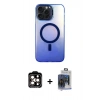MARSİLYAN™- iPhone 15 Pro Max Kılıf Doruk Klasik Prime - Siyah Vanessa Magic Cam + PVD Metal Kamera Lens - TU
