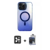 MARSİLYAN™- iPhone 15 Pro Max Kılıf Doruk Klasik Prime - Siyah Vanessa Magic Cam + PVD Metal Kamera Lens - SH