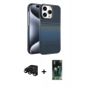 MARSİLYAN™- iPhone 15 Pro Max Kılıf Doruk Serisi - Şeffaf 360 Full Body Arka Koruyucu + Raze Metal Kamera Lens - SH