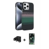 MARSİLYAN™- iPhone 15 Pro Max Kılıf Doruk Serisi - Şeffaf 360 Full Body Arka Koruyucu + Raze Metal Kamera Lens - SH
