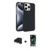 MARSİLYAN™- iPhone 15 Pro Max Kılıf Doruk Serisi - Şeffaf 360 Full Body Arka Koruyucu + Raze Metal Kamera Lens - SH