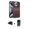 MARSİLYAN™- iPhone 15 Pro Max Kılıf Doruk Serisi - Şeffaf 360 Full Body Arka Koruyucu + Raze Metal Kamera Lens - SH