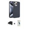 MARSİLYAN™- iPhone 15 Pro Max Kılıf Doruk Serisi - Şeffaf Pasifik Cam Ekran Koruyucu + Raze Metal Kamera Lens - LT