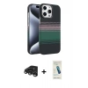 MARSİLYAN™- iPhone 15 Pro Max Kılıf Doruk Serisi - Şeffaf Pasifik Cam Ekran Koruyucu + Raze Metal Kamera Lens - TMGI