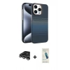 MARSİLYAN™- iPhone 15 Pro Max Kılıf Doruk Serisi - Şeffaf Pasifik Cam Ekran Koruyucu + Raze Metal Kamera Lens - GS