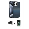 MARSİLYAN™- iPhone 15 Pro Max Kılıf Doruk Serisi - Siyah 360 Mat Full Body Arka Koruyucu + Raze Metal Kamera Lens - GS