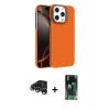 MARSİLYAN™- iPhone 15 Pro Max Kılıf Doruk Serisi - Siyah 360 Mat Full Body Arka Koruyucu + Raze Metal Kamera Lens - GS