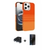 MARSİLYAN™- iPhone 15 Pro Max Kılıf Doruk Serisi - Siyah 3D Antistatik Hayalet Cam Ekran Koruyucu + Raze Metal Kamera Lens - LT