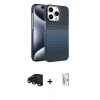 MARSİLYAN™- iPhone 15 Pro Max Kılıf Doruk Serisi - Siyah Bilvis 0.18mm Plus Cam Ekran Koruyucu + Siyah Raze Metal Kamera Lens