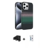 MARSİLYAN™- iPhone 15 Pro Max Kılıf Doruk Serisi - Siyah Bilvis 0.18mm Plus Cam Ekran Koruyucu + Siyah Raze Metal Kamera Lens