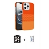 MARSİLYAN™- iPhone 15 Pro Max Kılıf Doruk Serisi - Siyah Bilvis 0.18mm Plus Cam Ekran Koruyucu + PVD Metal Kamera Lens - TU