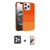 MARSİLYAN™- iPhone 15 Pro Max Kılıf Doruk Serisi - Siyah Bilvis 3D Mat Cam Ekran Koruyucu + PVD Metal Kamera Lens - SH