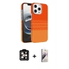 MARSİLYAN™- iPhone 15 Pro Max Kılıf Doruk Serisi - Siyah Bilvis 3D Mat Cam Ekran Koruyucu + PVD Metal Kamera Lens - TU
