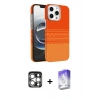 MARSİLYAN™- iPhone 15 Pro Max Kılıf Doruk Serisi - Siyah Bilvis 5in1 3D Magic Cam Ekran Koruyucu + PVD Metal Kamera Lens - GS