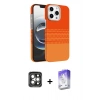 MARSİLYAN™- iPhone 15 Pro Max Kılıf Doruk Serisi - Siyah Bilvis 5in1 3D Magic Cam Ekran Koruyucu + PVD Metal Kamera Lens - GI