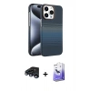 MARSİLYAN™- iPhone 15 Pro Max Kılıf Doruk Serisi - Siyah Bilvis 5in1 5D Magic Hayalet Cam Ekran Koruyucu + Raze Metal Kamera Lens - LT