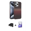 MARSİLYAN™- iPhone 15 Pro Max Kılıf Doruk Serisi - Siyah Bilvis 5in1 5D Magic Hayalet Cam Ekran Koruyucu + Raze Metal Kamera Lens - TMGI