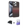 MARSİLYAN™- iPhone 15 Pro Max Kılıf Doruk Serisi - Siyah Bilvis 5in1 5D Magic Hayalet Cam Ekran Koruyucu + Raze Metal Kamera Lens - LT
