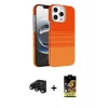 MARSİLYAN™- iPhone 15 Pro Max Kılıf Doruk Serisi - Siyah Buffer Cam Ekran Koruyucu + Raze Metal Kamera Lens - SH
